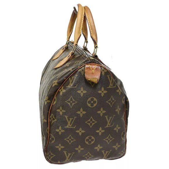 LOUIS VUITTON Speedy 30 Travel Hand Bag Monogram Leather Brown - Picture 13 of 16